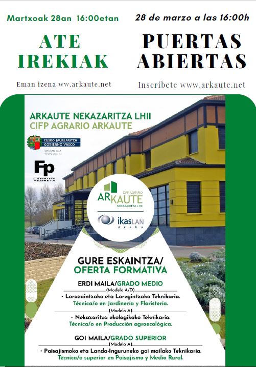 20230328 Puertas abiertas CIFP Agrario Arkaute