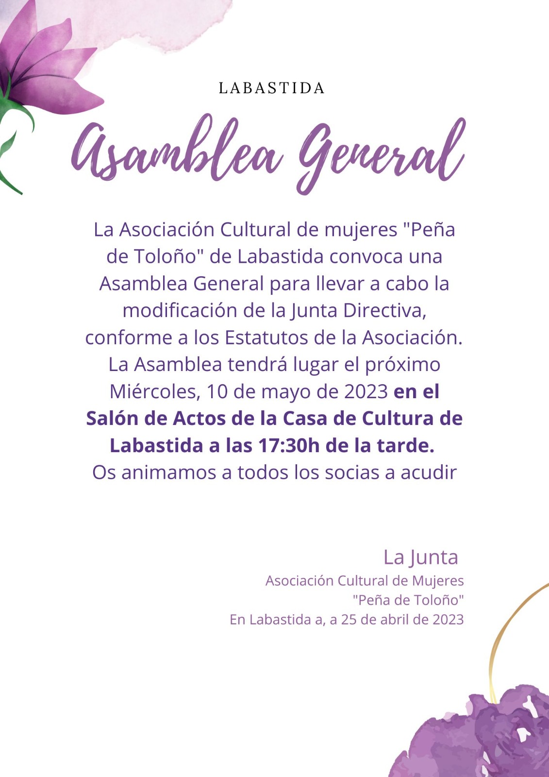 20230510 Asamblea Gral.Asoc.Mujeres Peña Toloño